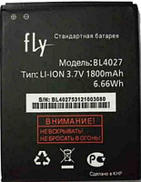 Заводской аккумулятор для Fly IQ4410 (BL4027, 1800 mah)