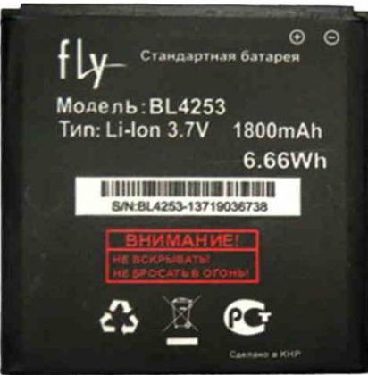 Заводской аккумулятор для Fly IQ443 (BL4253, 1800 mah) - фото 1 - id-p59613647