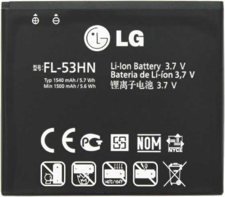 Заводской аккумулятор для LG Optimus P993 (FL-53HN, 1500mAh) - фото 1 - id-p59613731