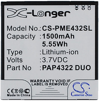 Заводской аккумулятор для Prestigio MultiPhone 4322 DUO (PAP4322 Duo, 1500mah)