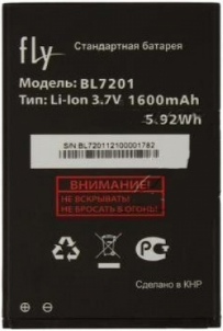 Заводской аккумулятор для Fly IQ445 (BL7201, 1600 mah) - фото 2 - id-p59613817