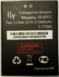 Заводской аккумулятор для Fly IQ4512 (BL8005, 2100 mah)