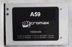 Заводской аккумулятор для Micromax A59 (1500 мАч)