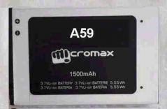Заводской аккумулятор для Micromax A59 (1500 мАч) - фото 1 - id-p59614094