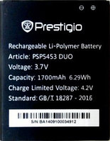 Заводской аккумулятор для Prestigio MultiPhone 5453 Duo (PSP5453 Duo, 1700mah)
