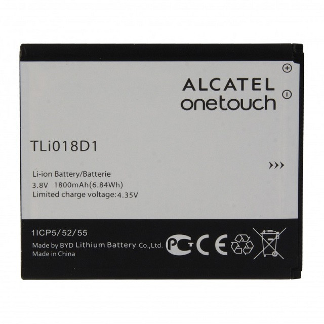 Заводской аккумулятор для Alcatel One Touch Pop D5 (TLi018D1 1800 mAh)