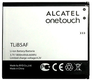 Заводской аккумулятор для Alcatel OT997D (TLiB5AF 1800 mAh) - фото 1 - id-p59614191