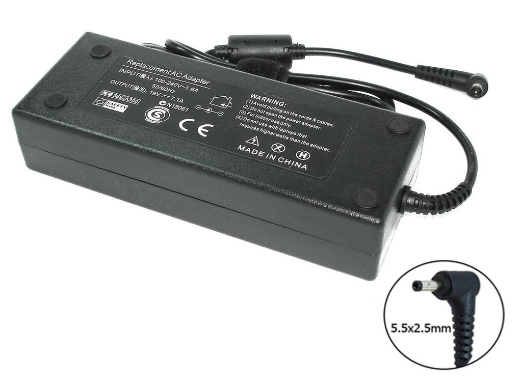 Блок питания для ноутбука Asus 19V 7.1A 135W 5.5x2.5mm 