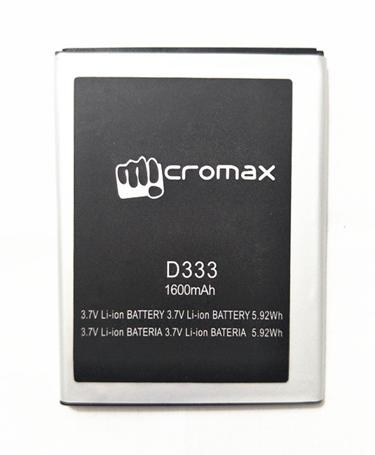Заводской аккумулятор для Micromax D333 (D333, 1600 mAh)