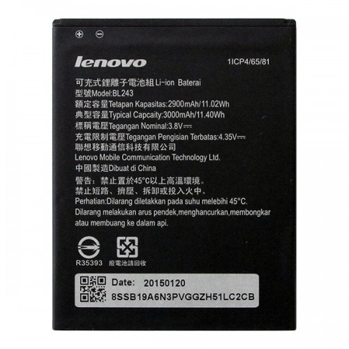 Заводской аккумулятор для Lenovo K3 Note (BL-243, 3000mAh) - фото 1 - id-p59615350