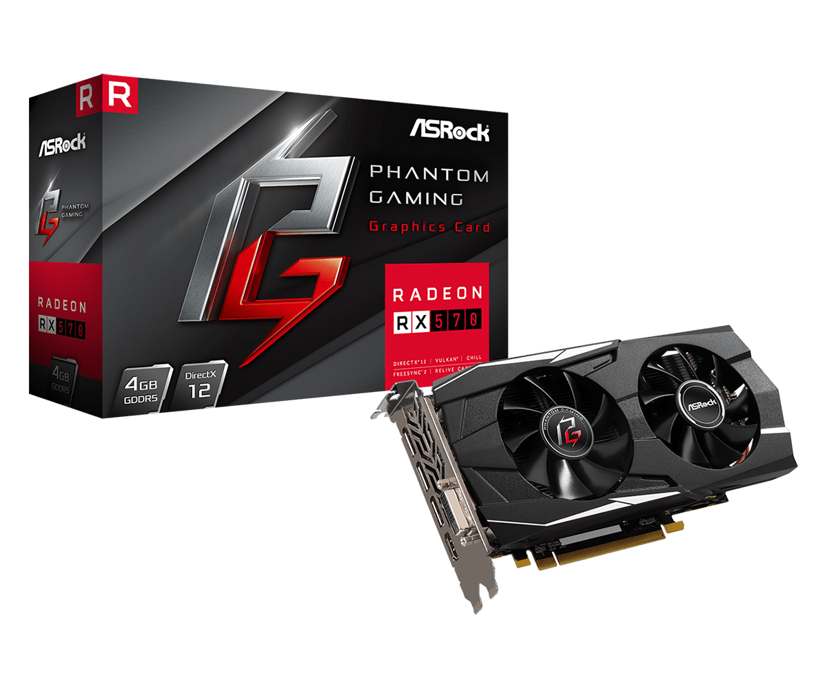 Видеокарта ASRock PHANTOM GAMING D RADEON RX570 4Gb GDDR5 256bit