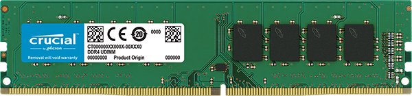 Оперативная память 8GB DDR4 2400 MHz Crucial PC4-19200 Unbuffered NON-ECC 1.2V CT8G4DFS824A                                                           