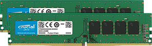 Оперативная память 32GB KIT (16Gbx2) DDR4 2400MHz Crucial PC4-19200 CL=17 Dual Ranked • x8 based • Unbuffered • NON-ECC  1.2V CT2K16G4DFD824A         