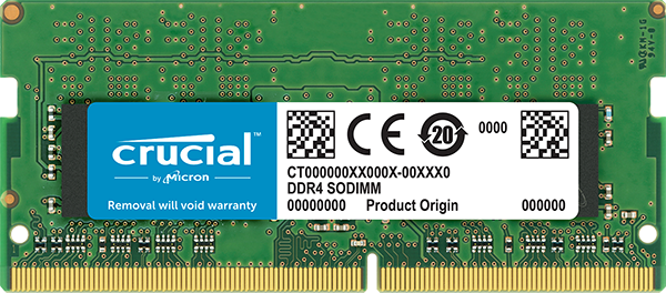Оперативная память для ноутбука 4GB DDR4 2400 MHz Crucial PC4-19200 SO-DIMM1.2V CT4G4SFS824A - фото 2 - id-p59615620