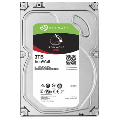 Жесткий диск для NAS систем 3Tb HDD Seagate IronWolf SATA 6Gb/s 5900rpm 3.5" 64Mb ST3000VN007 Созданы и протестированы для систем NAS работающих - фото 1 - id-p59615741