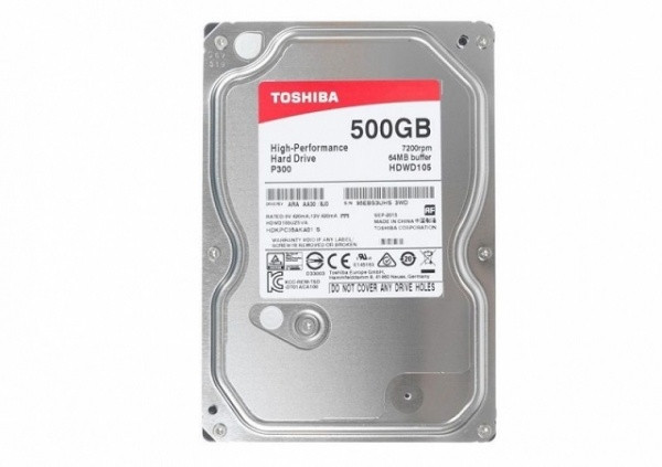 Жесткий диск HDD 500Gb TOSHIBA Р300 SATA 6Gb/s 7200rpm 64Mb 3.5" HDWD105EZSTA Retail - фото 1 - id-p59615751