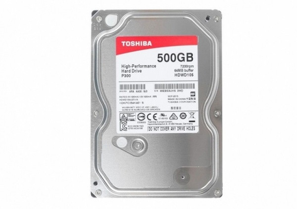 Жесткий диск HDD  500Gb TOSHIBA Р300 SATA 6Gb/s 7200rpm 64Mb 3.5" HDWD105EZSTA Retail                                                                 
