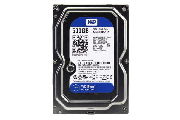 Жесткий диск HDD 500Gb Western Digital Blue SATA 6Gb/s 3.5" 5400rpm 64Mb WD5000AZRZ - фото 1 - id-p59615764