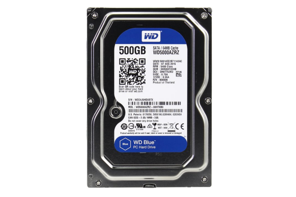 Жесткий диск HDD  500Gb Western Digital Blue SATA 6Gb/s 3.5" 5400rpm 64Mb WD5000AZRZ                                                                  