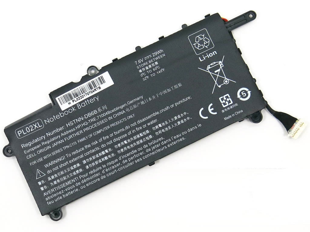 Аккумулятор для ноутбука HP 11-N X360, PL02XL (7.6V, 2500 mAh)