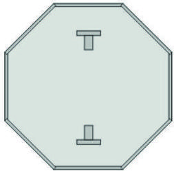 Заготовка для дорожного знака 2.5 / Жол белгілеріне арналған дайындама/