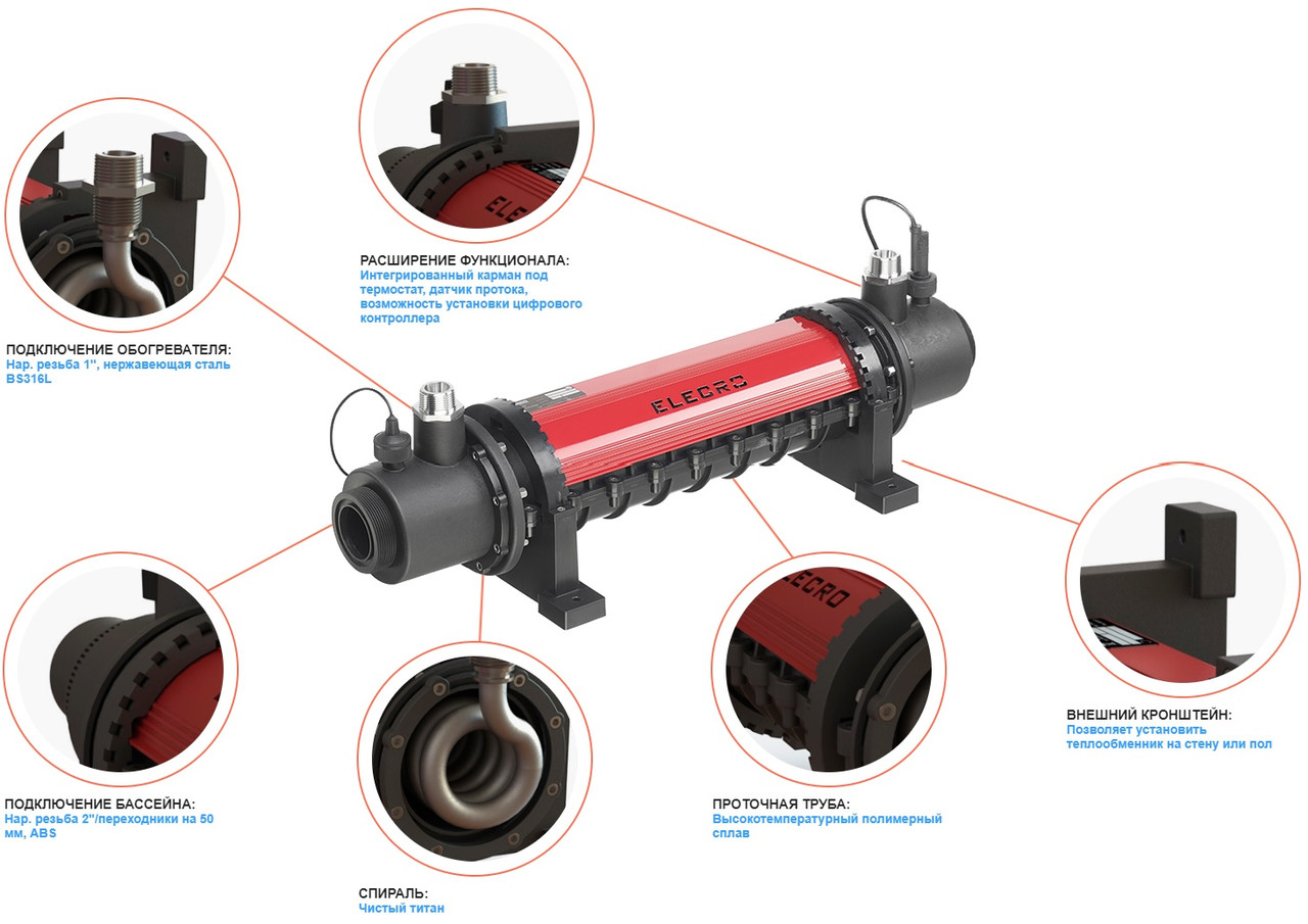 Теплообменник Elecro SST 50 кВт (титан) - фото 6 - id-p59637797