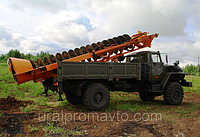 Машина бурильная шнековая МБШ-519 УРАЛ-43206 4х4, 800 мм., 5 м. Машина бурильная шнековая МБШ-519 УРАЛ-43206