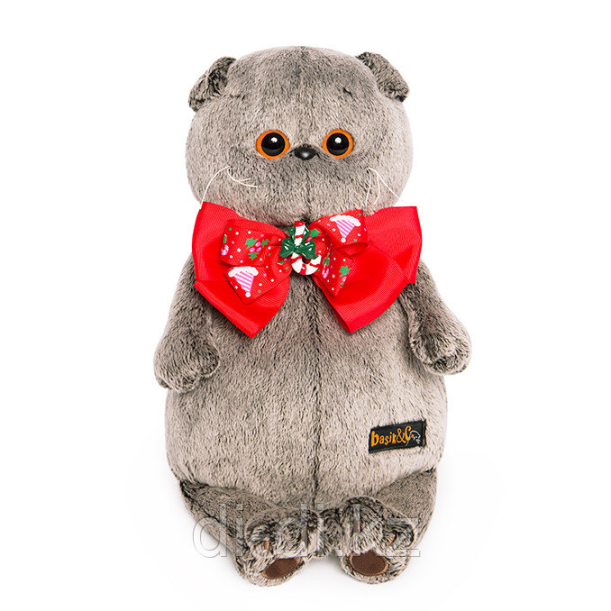 Кот Басик в новогоднем банте
