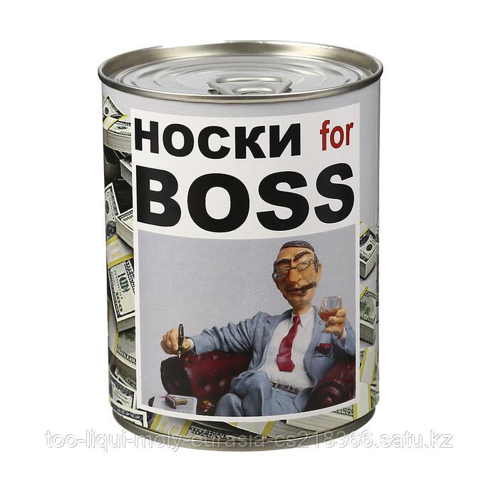 Носки в банке "Носки for BOSS" (мужские, цвет микс) - фото 1 - id-p59658312