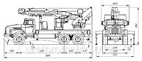 Телескопический автогидроподъемник с гуськом АГП-32Т УРАЛ-4320 6х6, высота подъема 32 м. Телескопический автогидроподъемник с гуськом АГП-32Т УРАЛ-4320