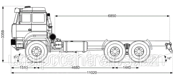 Автомобильное шасси УРАЛ 63701М-1951