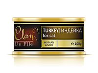 Clan De File консервы для кошек (с индейкой) 100 гр.