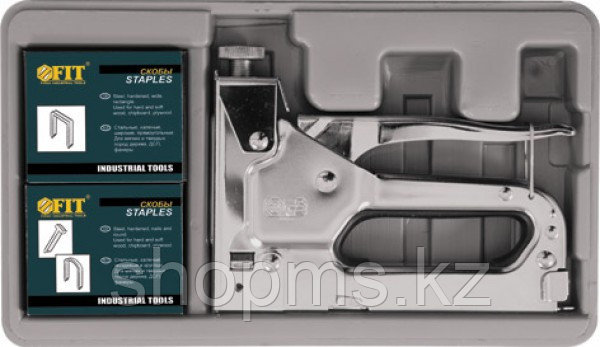Степлер для широких скоб 4-в-1 "тип 140" 6-14 мм, с регул.удара, мет.корп., Профи, в чемоданчике, фото 2