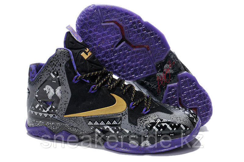 Кроссовки Nikе LeBron XI (11) Gold/Purple/Black/White (40-46)