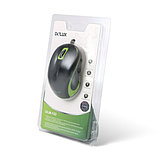   Мышь Delux DLM-133OUB, 3D, Оптическая 1000dpi, Проводной, USB 2.0, Длина кабеля 1.5 м., Чёрно--зелёный, фото 3