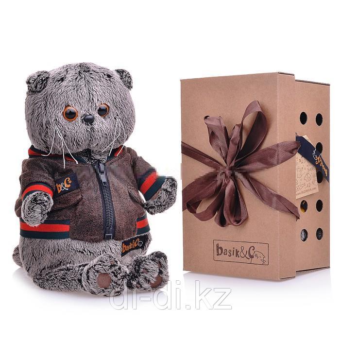 Кот Басик Мягкая игрушка Басик в кожаной куртке 22 см
