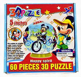 3D Puzzle Yuxin Mickey Mouse, 60pcs Пазл Шар Микки Маус, 60 деталей