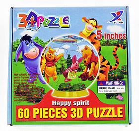 3D Puzzle Yuxin Winnie The Pooh, 60pcs Пазл Шар Винни Пух, 60 деталей