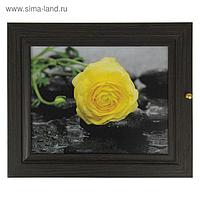 Ключница "Желтая роза" венге  26х31х6 см