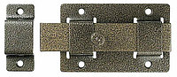 Задвижка накладная"ЗД-02"для дверей усилен, порошковое покрытие, цвет бронза, плоский засов 30х135х7мм, 75х115
