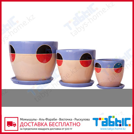 Горшки керамические в комплекте 3 шт. hg 09-1143/3, фото 2