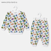 Пижама для девочки "Морской мир", рост 86 см, цвет белый ЯВ137172_М
