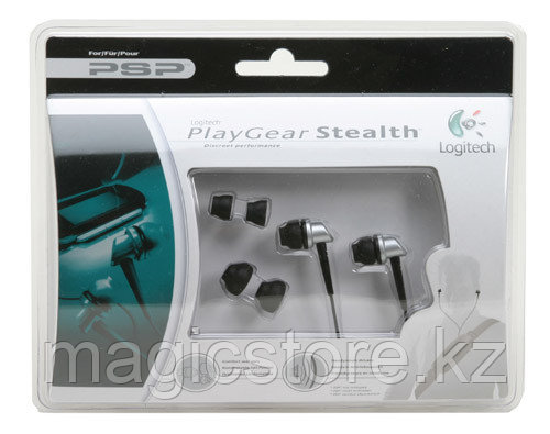 Наушники вставные капельки Logitech Sony PSP Slim 2000/3000 Playgear Stealth, черные