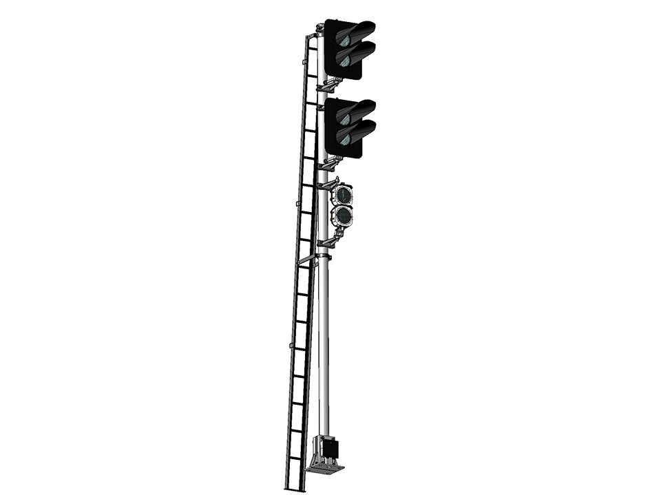 Светофор мачтовый 4-значный светодиодный 17675-00-00 (по габариту 3100 мм)Светофор мачтовый 4х-значный светоди