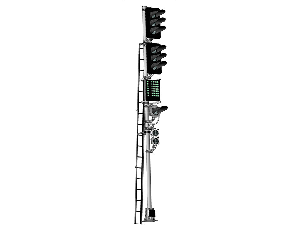 Светофор шестизначный со светодиодными светооптическими системами с МУ и ПС 17957-00-00