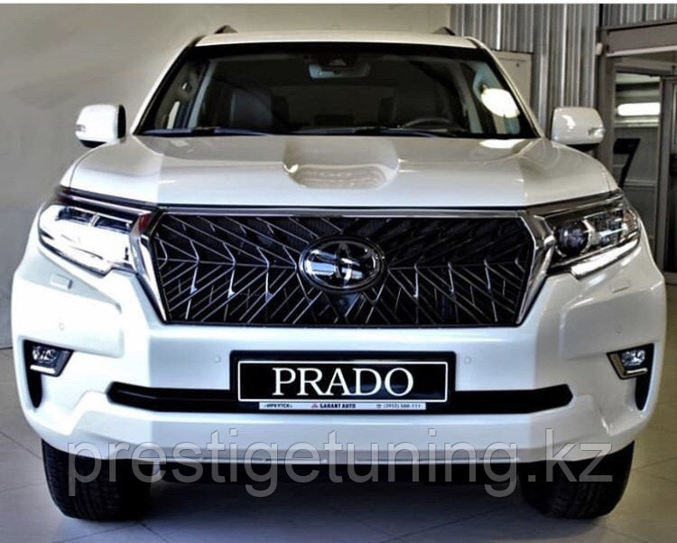 Решетка радиатора на Land Cruiser Prado 2018-22 дизайн TRD - фото 3 - id-p54876279