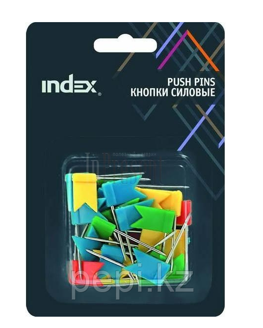 Кнопки силовые INDEX "Флажки" 20 мм, 30 штук в упаковке