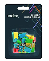 Кнопки гвоздики силовые INDEX "Флажки" 20 мм, 30 штук в упаковке