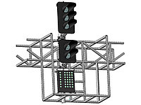 Светофор пятизначный со светодиодными светооптическими системами с МУ на мостиках и консолях 17976-00-00