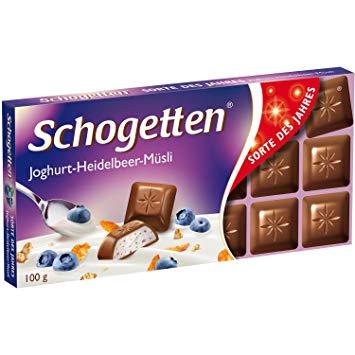 Молочный шоколад Schogetten  Йогурт-Черника-Злаки 100гр